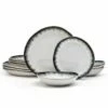 Wholesale 💯 Mikasa® Cole 12 Piece Dinnerware Set, Service for 4 ❤️ -Mikasa Sales 2023 cole 12 piece dinnerware set service for 4 5297380 1
