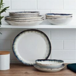 Wholesale 💯 Mikasa® Cole 12 Piece Dinnerware Set, Service for 4 ❤️ -Mikasa Sales 2023 cole 12 piece dinnerware set service for 4 5297380 3