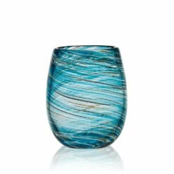 Buy 🔥 Mikasa® Color Swirl Set of 4 Stemless Wine Glasses 🥰 -Mikasa Sales 2023 color swirl set of 4 stemless wine glasses 5294219 4