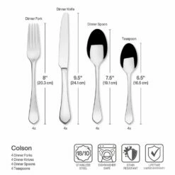 Best deal 💯 Mikasa® Colson 16 Piece Flatware Set, Service for 4 😉 -Mikasa Sales 2023 colson 16 piece flatware set service for 4 5292123 5