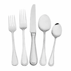 Deals 👍 Wallace® Continental Bead 65 Piece Flatware Set, Service for 12 🔥