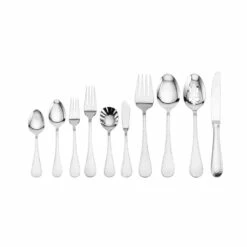 Outlet ✔️ Wallace® Continental 🔨 Hammered 65 Piece Flatware Set, Service for 12 ❤️