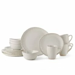 Best deal ❤️ Mikasa® Cora White 16 Piece Dinnerware Set, Service for 4 😉