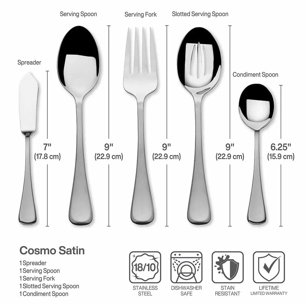 Best Sale 😉 Mikasa® Cosmo Satin 65 Piece Flatware Set, Service for 12 💯 9 Best Sale 😉 Mikasa® Cosmo Satin 65 Piece Flatware Set, Service for 12 💯 - Image 7