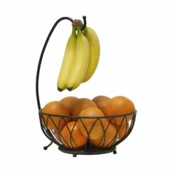 Deals 🎉 Gourmet Basics® Dahlia Fruit Storage Basket with Banana Hook 🤩