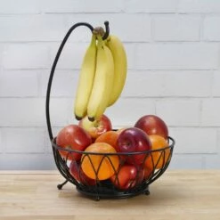 Deals 🎉 Gourmet Basics® Dahlia Fruit Storage Basket with Banana Hook 🤩 -Mikasa Sales 2023 dahlia fruit storage basket with banana hook 5288635 3