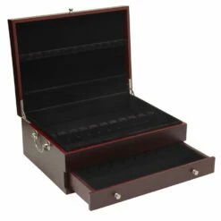 Top 10 👏 Wallace® Dark Walnut Single Drawer Flatware Chest 🔥