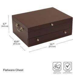Top 10 👏 Wallace® Dark Walnut Single Drawer Flatware Chest 🔥 -Mikasa Sales 2023 dark walnut single drawer flatware chest 5289633 5