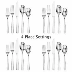 Hot Sale ⌛ Mikasa® Delano Forged 20 Piece Flatware Set, Service for 4 🔔 -Mikasa Sales 2023 delano forged 20 piece flatware set service for 4 5084358 3