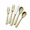Outlet 🤩 Mikasa® Delano Gold Plated 20 Piece Flatware Set, Service for 4 🎉 -Mikasa Sales 2023 delano gold plated 20 piece flatware set service for 4 5190389 1