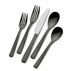 Brand new ✨ Mikasa® Delano Gunmetal 20 Piece Flatware Set, Service for 4 🎁