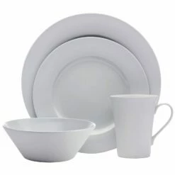 Discount 👍 Mikasa® Delray Grey 4 Piece Place Setting 🥰