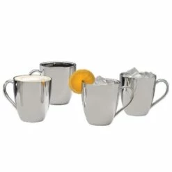 Best Sale ❤️ Mikasa® Double Wall Stainless Steel Set of 4 Mugs 😍
