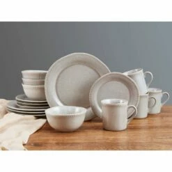 Buy 👏 Mikasa® Ellie Grey 16 Piece Dinnerware Set, Service for 4 🥰 -Mikasa Sales 2023 ellie grey 16 piece dinnerware set service for 4 5287888 2
