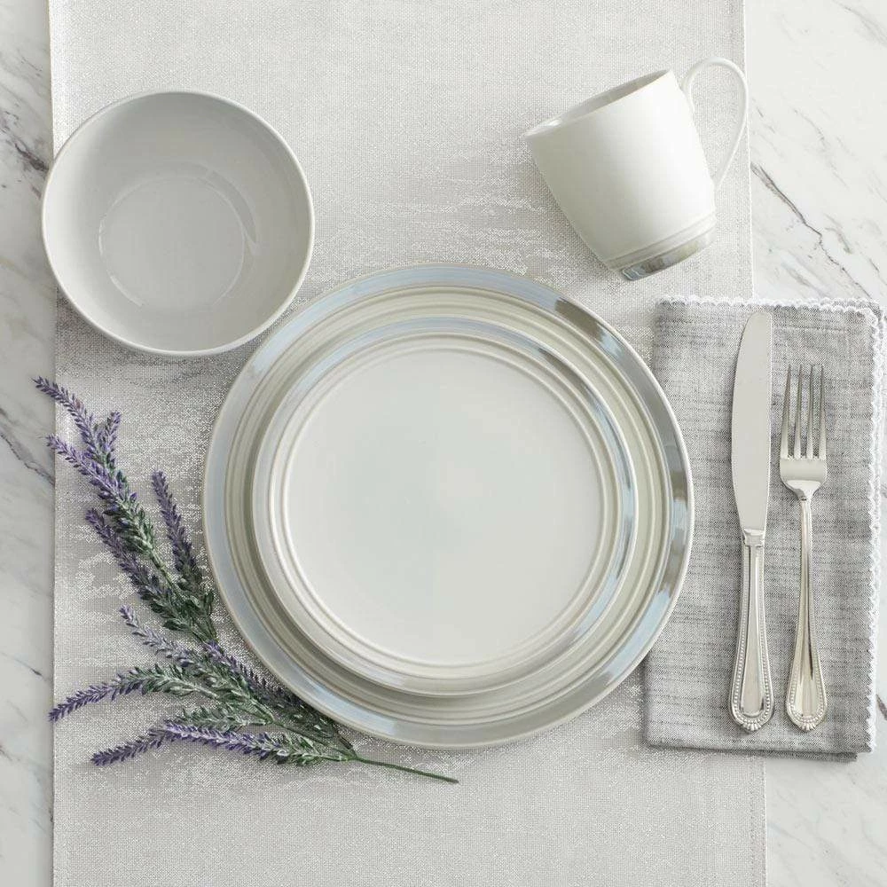 Budget 🌟 Mikasa® Elura Gray 4 Piece Place Setting 🎉 4 Budget 🌟 Mikasa® Elura Gray 4 Piece Place Setting 🎉 - Image 2