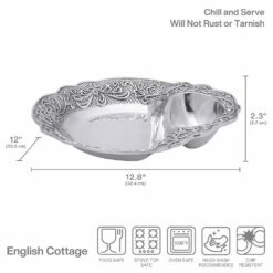 Coupon 🧨 Wilton Armetale® English Cottage Chip and Dip Serve Bowl 🎁 -Mikasa Sales 2023 english cottage chip and dip serve bowl 5293349 3