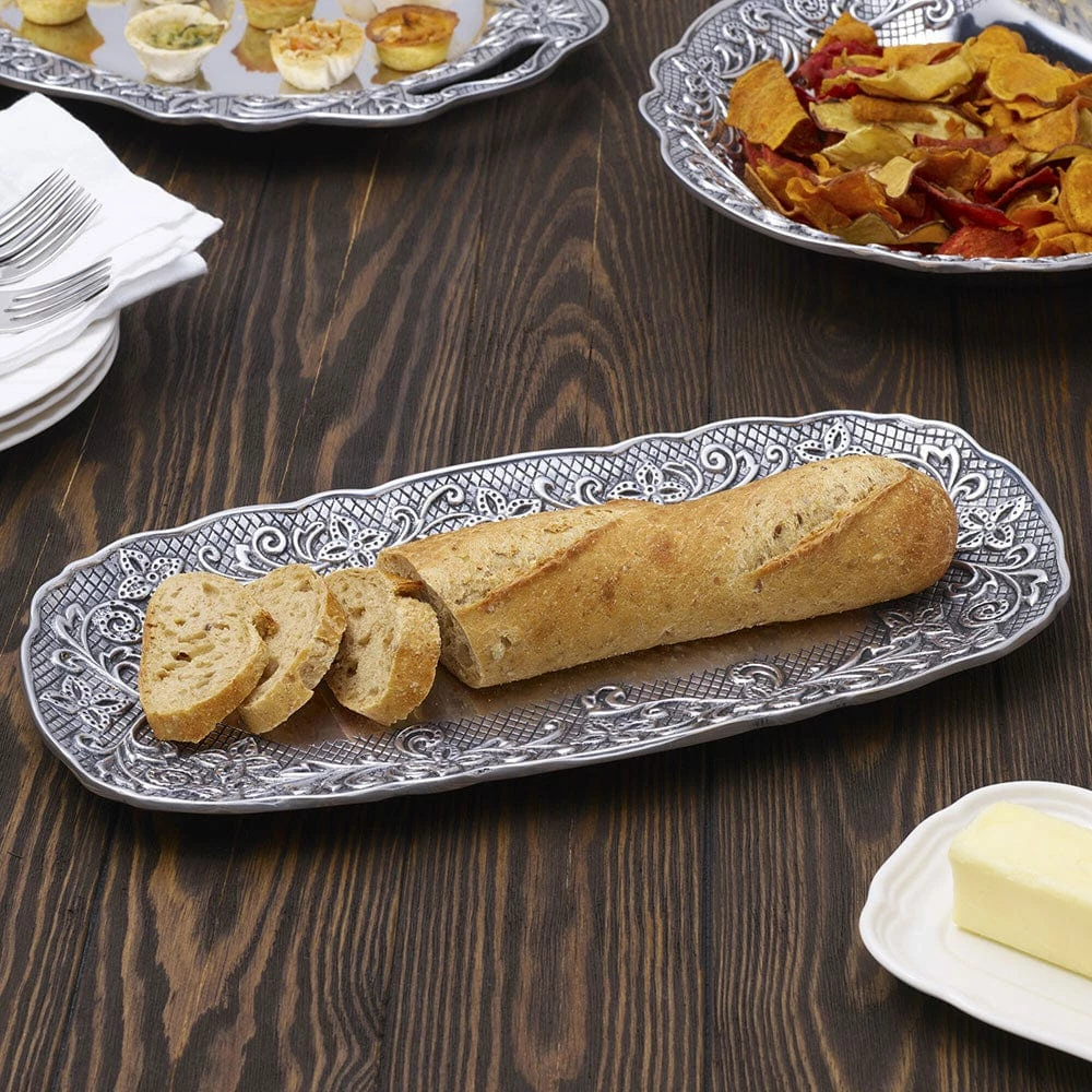 Wholesale 👏 Wilton Armetale® English Cottage Long Rectangular Serve Tray 🛒 4 Wholesale 👏 Wilton Armetale® English Cottage Long Rectangular Serve Tray 🛒 - Image 2