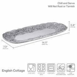 Wholesale 👏 Wilton Armetale® English Cottage Long Rectangular Serve Tray 🛒 8 Wholesale 👏 Wilton Armetale® English Cottage Long Rectangular Serve Tray 🛒 -Mikasa Sales 2023 english cottage long rectangular serve tray 5293355 3