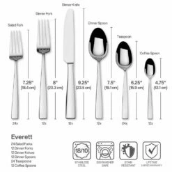 Best deal ⌛ Mikasa® Everett 101 Piece Flatware Set, Service for 12 ✨ -Mikasa Sales 2023 everett 101 piece flatware set service for 12 5276418 4