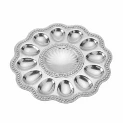 Budget ⭐ Wilton Armetale® Flutes & Pearls Egg Tray 🤩