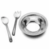 Budget 👏 Wilton Armetale® Flutes & Pearls 3 Piece Salad Bowl Serving Set, 14 inch 🎁 -Mikasa Sales 2023 flutes pearls large 3 piece salad serving set 272106 1