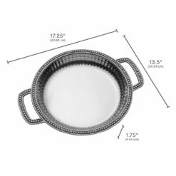 Buy ✔️ Wilton Armetale® Flutes & Pearls Low Handled Bowl 🎁 -Mikasa Sales 2023 flutes pearls low handled bowl 5288828 4