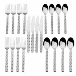 Best Pirce 👏 Towle® Living Forged Diamond 20 Piece Flatware Set, Service for 4 ⭐ -Mikasa Sales 2023 forged diamond 20 piece flatware set service for 4 5263966 3