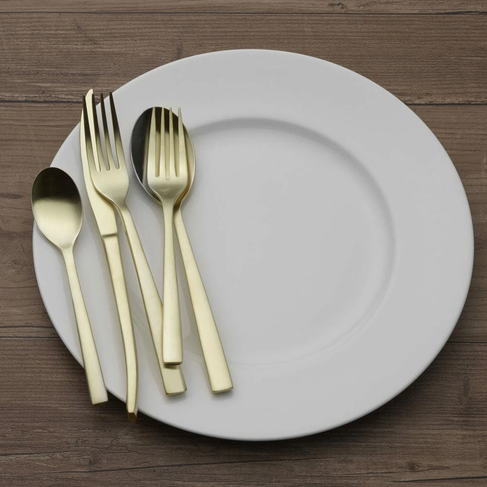 Outlet ✔️ Mikasa® Forged Petra Satin Gold 20 Piece Flatware Set, Service for 4 🎁 5 Outlet ✔️ Mikasa® Forged Petra Satin Gold 20 Piece Flatware Set, Service for 4 🎁 - Image 3