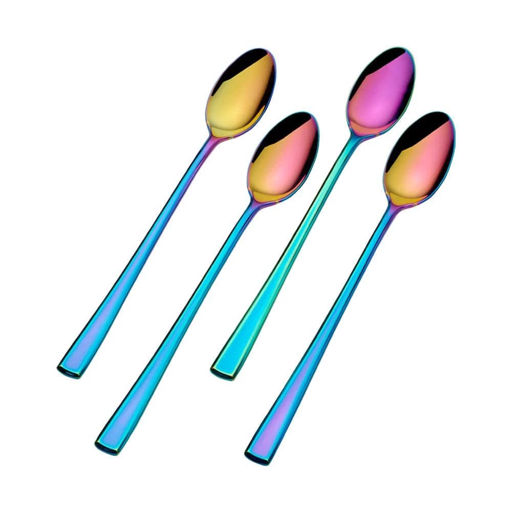 Budget 🤩 Towle® Living Forged Rainbow Dream Set of 4 Iced Beverage Spoons 🌟 3 Budget 🤩 Towle® Living Forged Rainbow Dream Set of 4 Iced Beverage Spoons 🌟