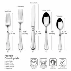 Buy 💯 Mikasa® French Countryside® 45 Piece Flatware Set, Service for 8 🧨 -Mikasa Sales 2023 french countryside 45 piece flatware set service for 8 5153324 8
