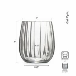 Budget 🌟 Mikasa® Gail Optic Set of 4 Double Old Fashioned Whiskey Glasses 💯 -Mikasa Sales 2023 gail optic set of 4 double old fashioned whiskey glasses 5289437 4