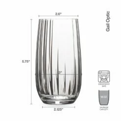 Wholesale 🛒 Mikasa® Gail Optic Set of 4 Highball Glasses ❤️ -Mikasa Sales 2023 gail optic set of 4 highball glasses 5289438 4