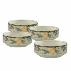 New 🧨 Mikasa® Garden Harvest® Fruit Bowls, Set of 4 💯