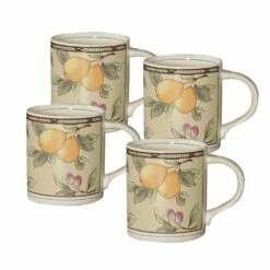 Best deal 🔥 Mikasa® Garden Harvest® Mugs, Set of 4 🛒