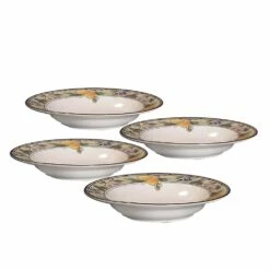 Brand new 🌟 Mikasa® Garden Harvest® Set of 4 Rim Soup Bowls 🌟