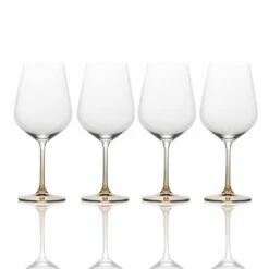 Promo ✨ Mikasa® Gianna Ombre Amber Set of 4 Red Wine Glasses 🧨