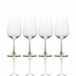 Brand new 💯 Mikasa® Gianna Ombre Amber Set of 4 White Wine Glasses ❤️