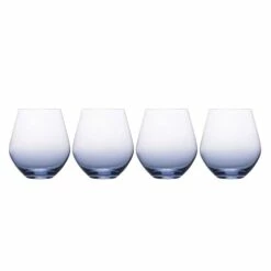 Budget ⌛ Mikasa® Gianna Ombre Blue Set of 4 Stemless Wine Glasses 👏