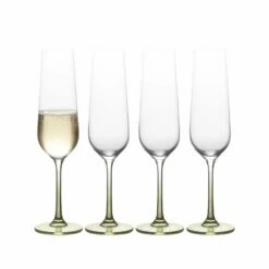 Cheapest 👏 Mikasa® Gianna Ombre Sage Set of 4 Flute Glasses 😉