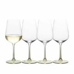 Discount ❤️ Mikasa® Gianna Ombre Sage Set of 4 White Wine Glasses 🔔