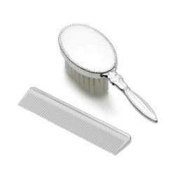 New 🎁 Empire Silver™ 👧 Girls Oval Sterling Brush Comb Set 🎁