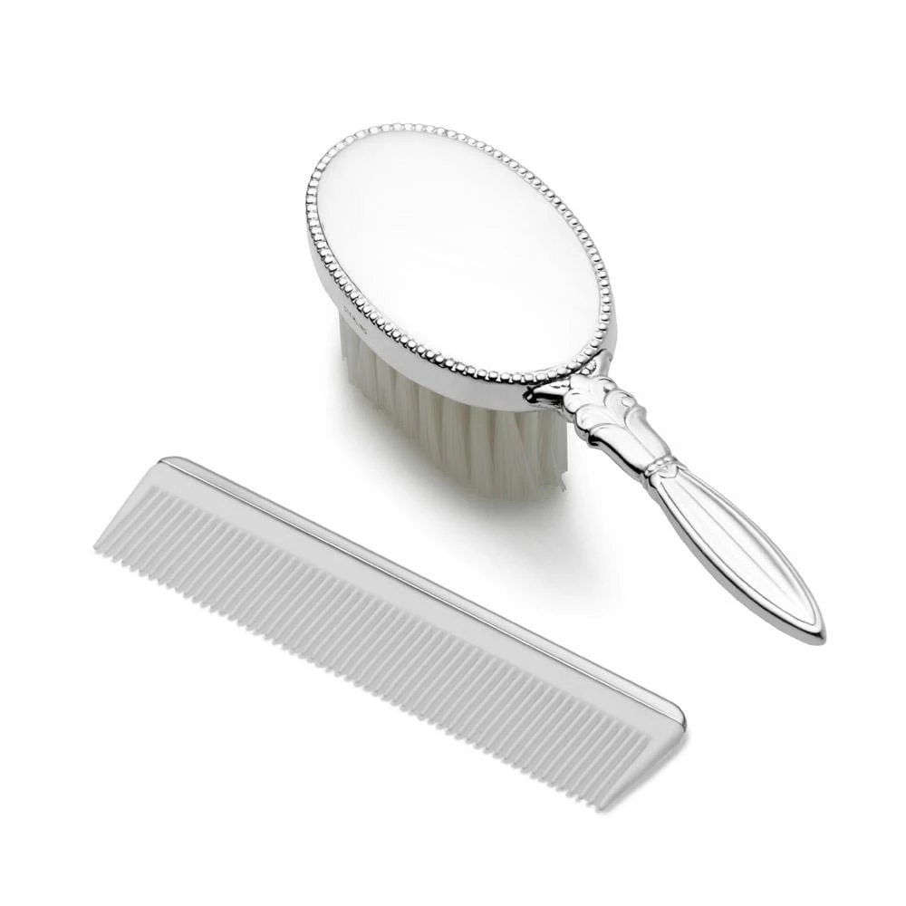 New 🎁 Empire Silver™ 👧 Girls Oval Sterling Brush Comb Set 🎁 3 New 🎁 Empire Silver™ 👧 Girls Oval Sterling Brush Comb Set 🎁