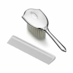 Wholesale 😍 Empire Silver™ 👧 Girls Shield Design Pewter Brush Comb Set 💯
