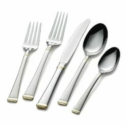 Deals 😉 Mikasa® Gold Accent Harmony 65 Piece Flatware Set, Service for 12 🧨
