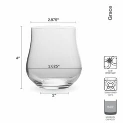 Promo 🤩 Mikasa® Grace Set of 4 Double Old Fashioned Whiskey Glasses ❤️ -Mikasa Sales 2023 grace set of 4 double old fashioned whiskey glasses 5290389 4