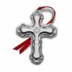 Outlet 😍 Wallace® Grande Baroque 2021 Sterling Cross Ornament 26th Edition 🧨