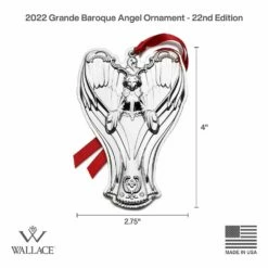 Discount 🔔 Wallace® Grande Baroque 2022 Sterling Angel Ornament 22nd Edition 😍 -Mikasa Sales 2023 grande baroque 2022 sterling angel ornament 22nd edition 5291991L 4