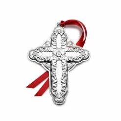 Cheapest ⭐ Wallace® Grande Baroque 2022 Sterling Cross Ornament 27th Edition ✨