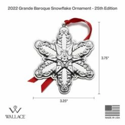 Cheap 🔥 Wallace® Grande Baroque 2022 Sterling Snowflake Ornament 25th Anniversary Edition ⭐ 10 Cheap 🔥 Wallace® Grande Baroque 2022 Sterling Snowflake Ornament 25th Anniversary Edition ⭐ -Mikasa Sales 2023 grande baroque 2022 sterling snowflake ornament 25th anniversary edition 5291994L 4