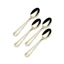 Best deal 🤩 Gourmet Basics® Halston Gold Plated Set of 4 Mini Coffee Spoons 🥰